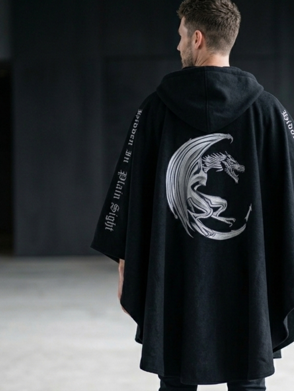 Cloak CLOAK Rare Limited Edition Mythical Dragon Hooded Poncho Warm Cape Unisex